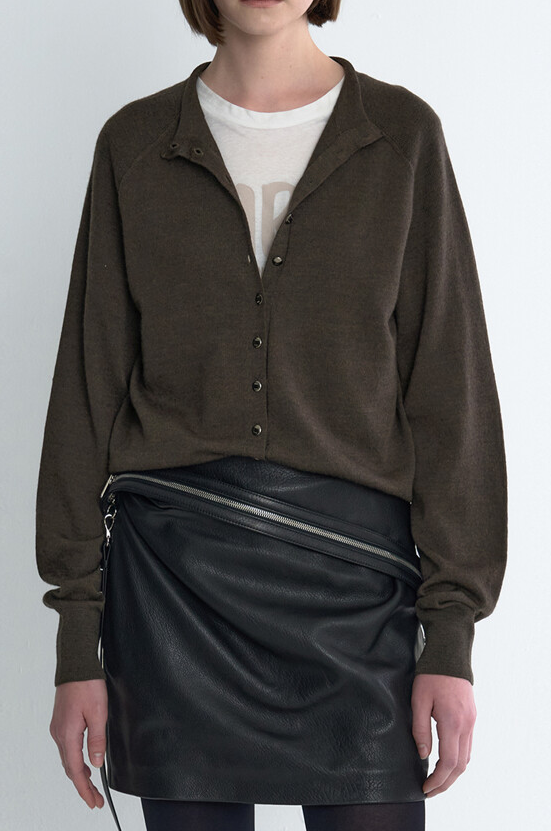 Cashmere Blend Wholegarment Knit Outer