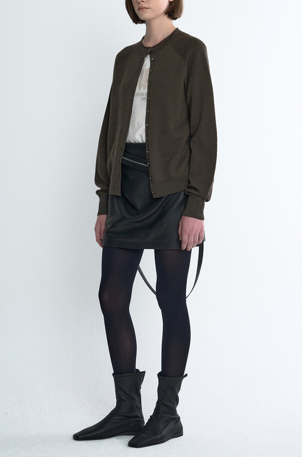 Cashmere Blend Wholegarment Knit Outer