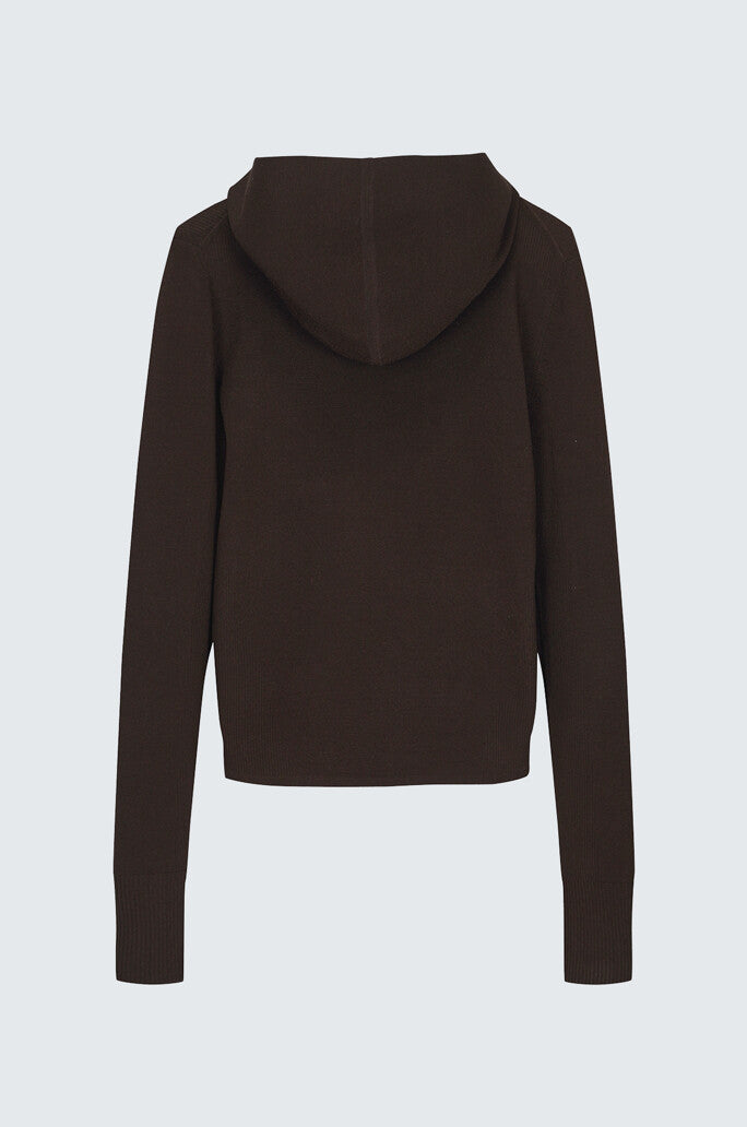 Ribbed Hood Knit Top