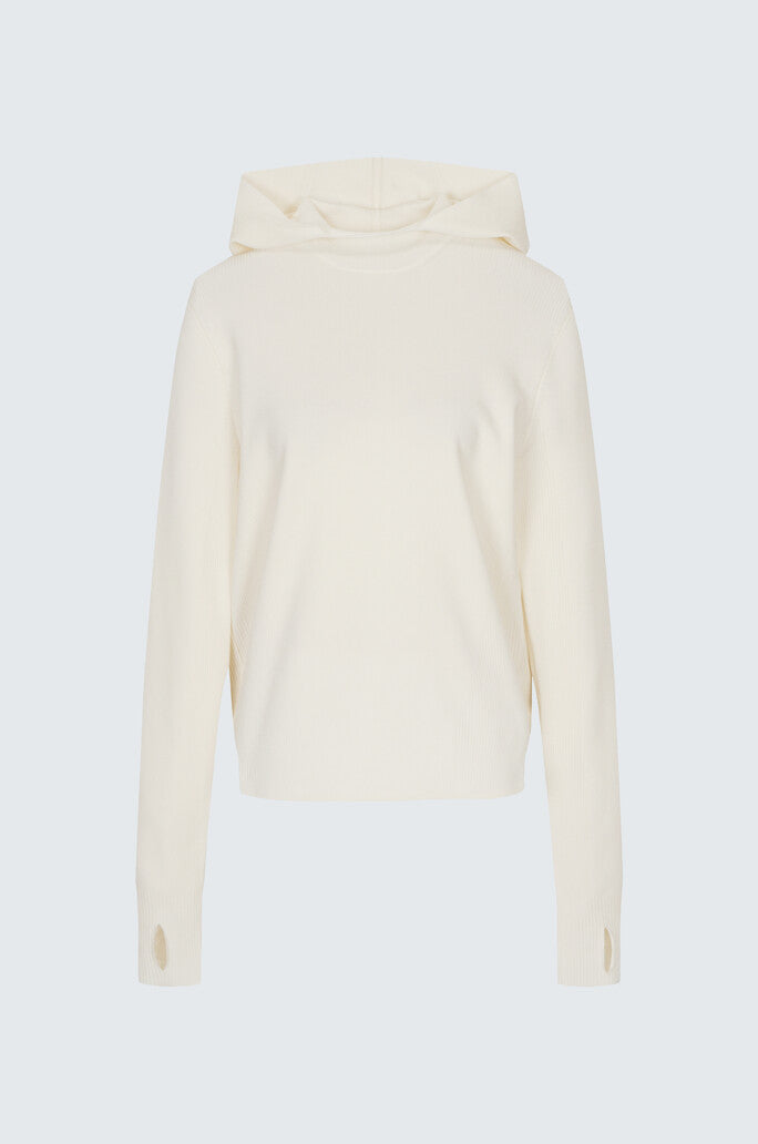 Ribbed Hood Knit Top