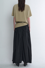 Shirring Detailed Long Skirt