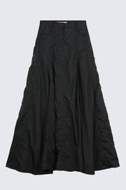 Shirring Detailed Long Skirt