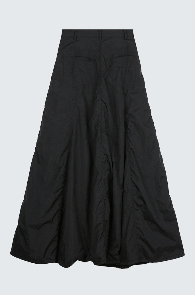 Shirring Detailed Long Skirt