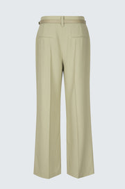 Belted Wool Blend Wide Pants