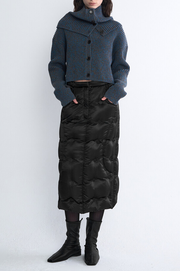 Padded Detail Mid Skirt