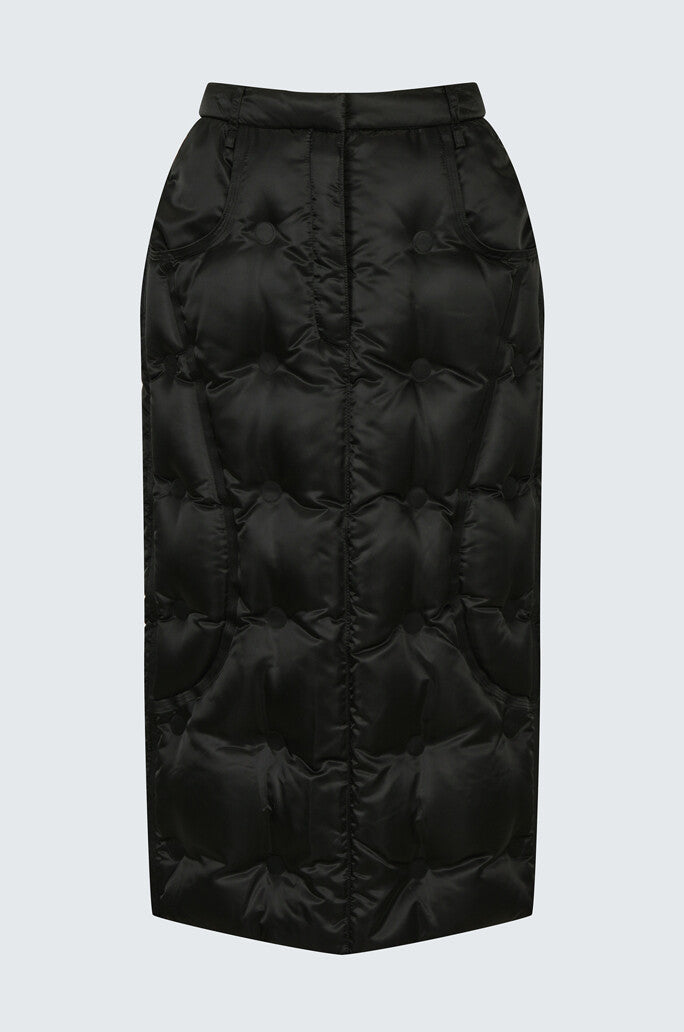 Padded Detail Mid Skirt