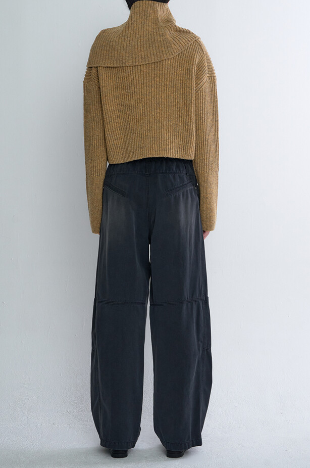 Wool Crop Knit Cardigan