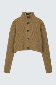 Wool Crop Knit Cardigan