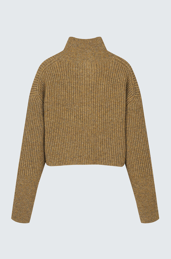 Wool Crop Knit Cardigan