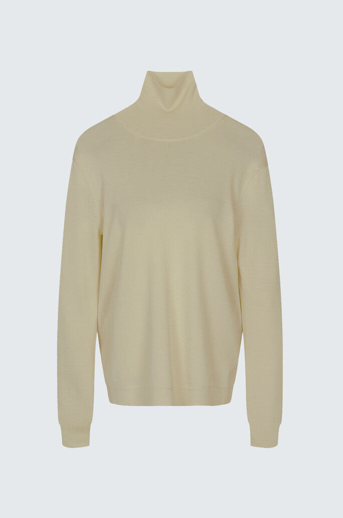 Viscose High-Neck Knit Top
