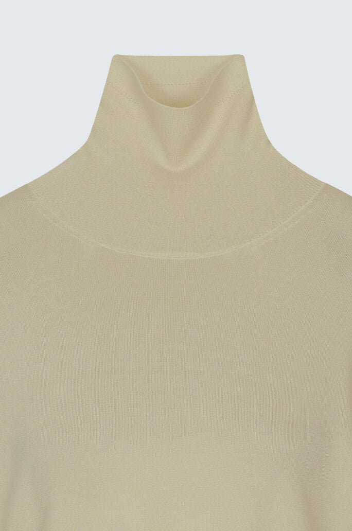 Viscose High-Neck Knit Top
