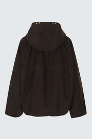 Draped Thindown Hoodied Jacket
