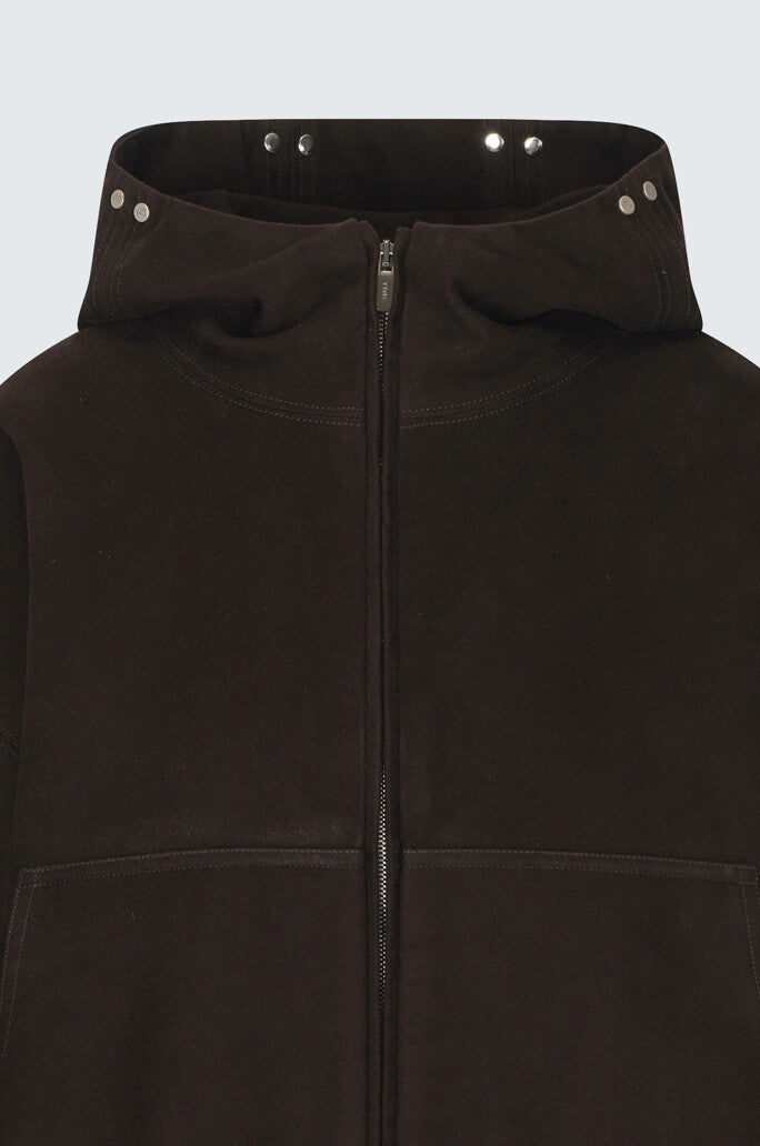 Draped Thindown Hoodied Jacket