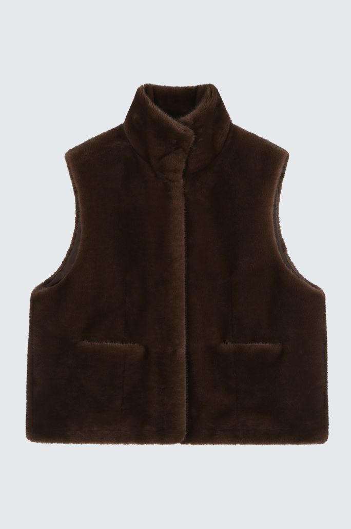 Brown Hairy Vest