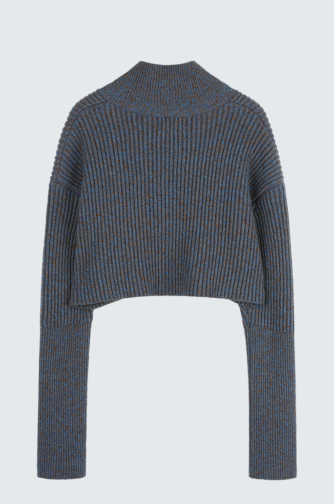 Wool Crop Knit Cardigan