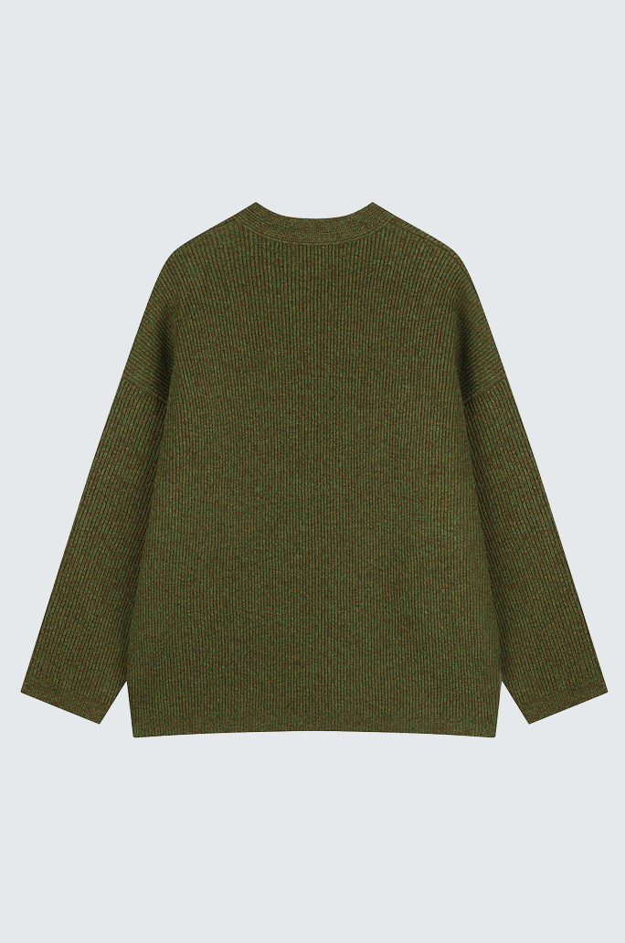 Wool Oversize Knit Cardigan