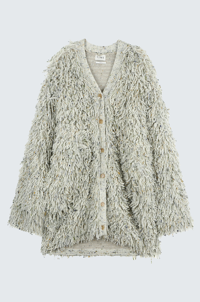Frayed Oversize Knit Outer
