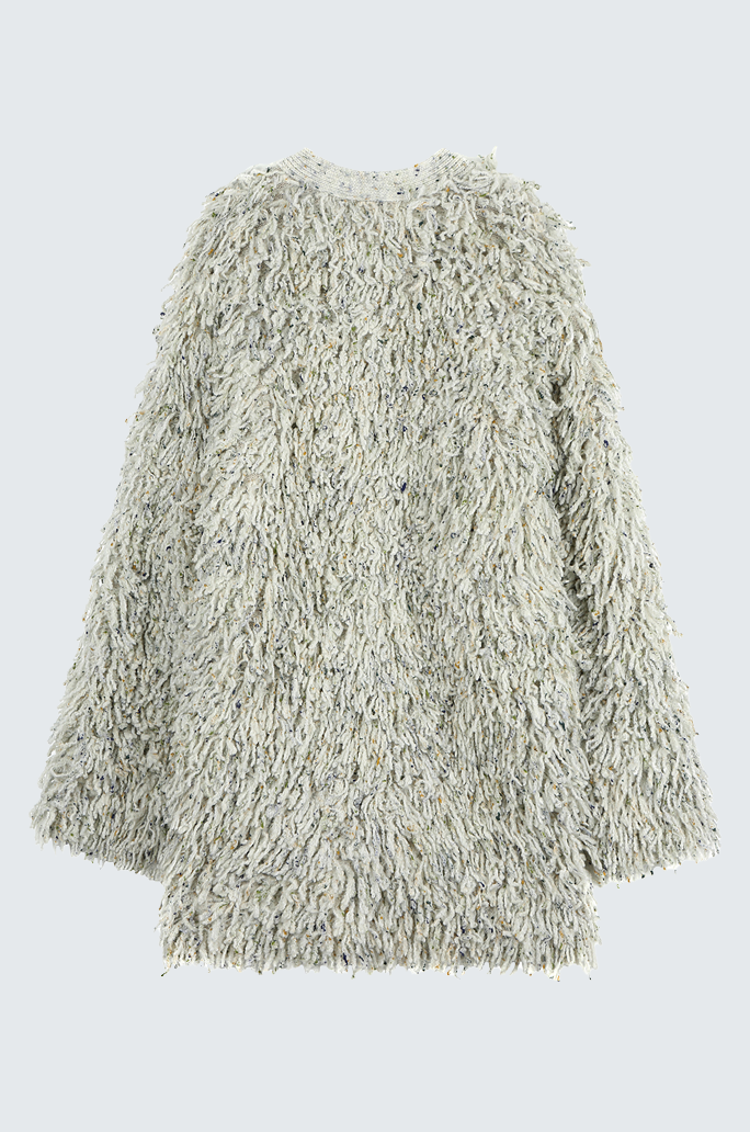 Frayed Oversize Knit Outer