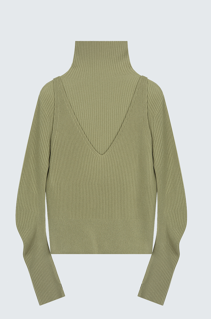 Cashmere Blend Wholegarment 2-Way Top