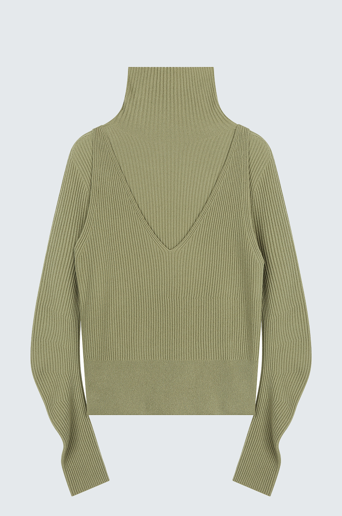 Cashmere Blend Wholegarment 2-Way Top