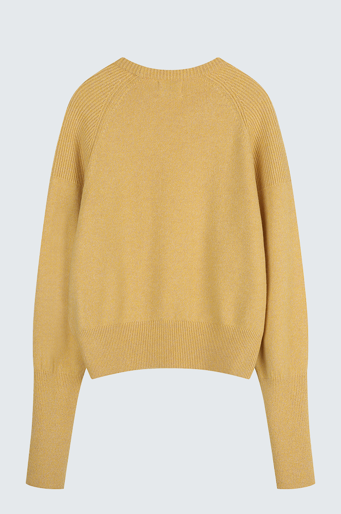Wool Round Neck Knit Top