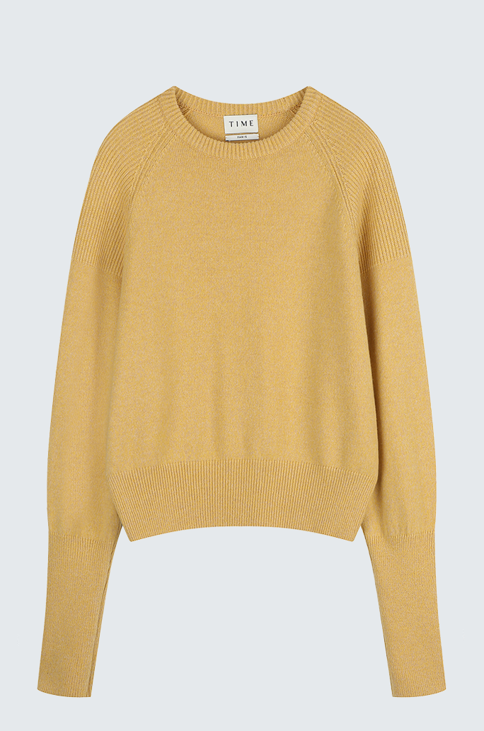Wool Round Neck Knit Top