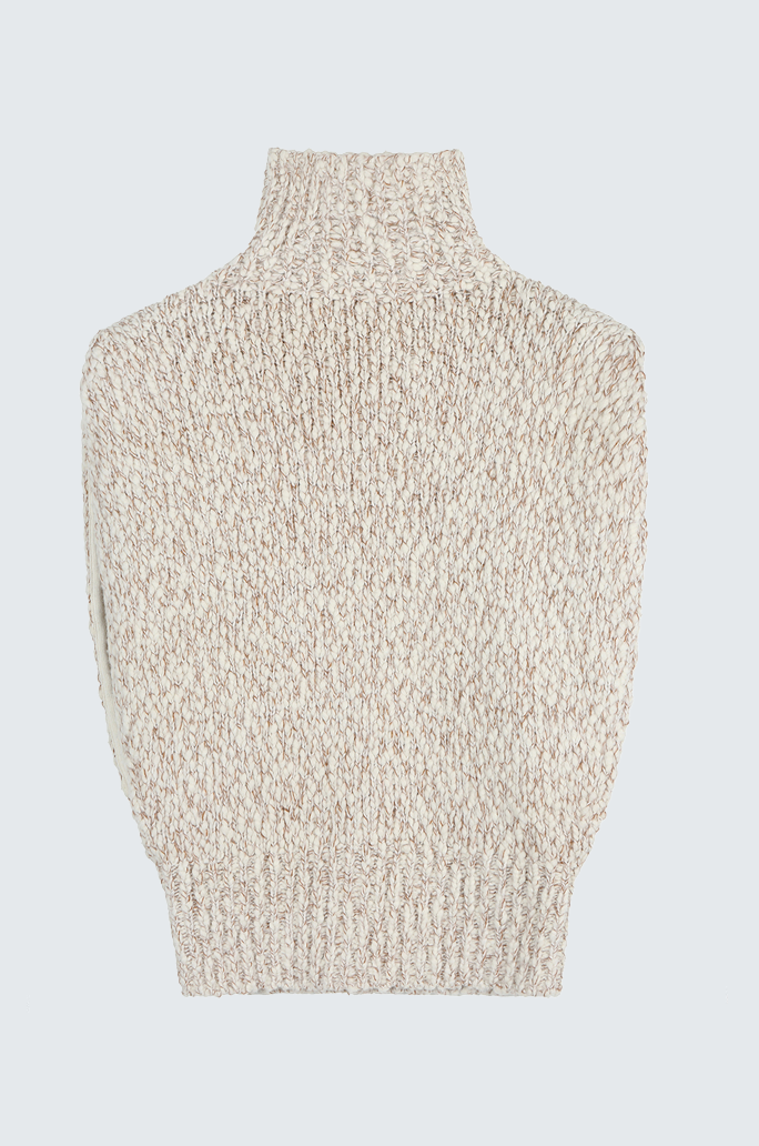 Cashmere Blend Turtle Neck Vest