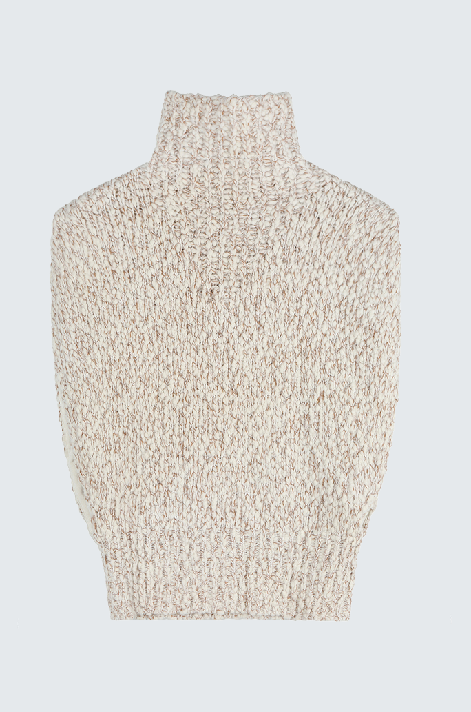 Cashmere Blend Turtle Neck Vest