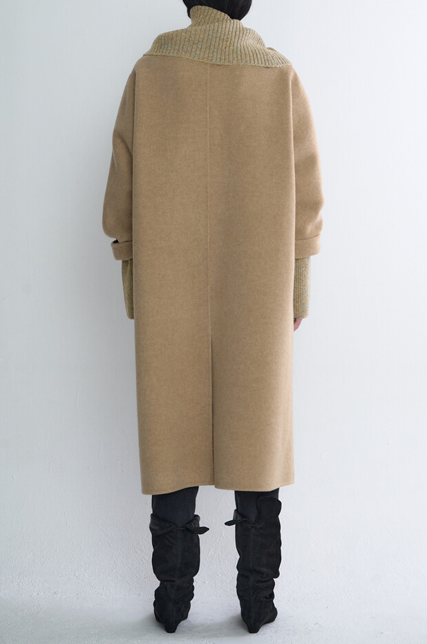 Cashmere Blended Single Breasted Maxi Coat