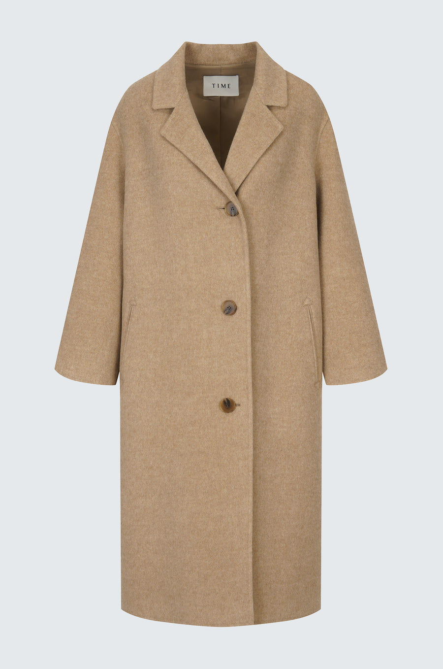 Cashmere Blended Single Breasted Maxi Coat