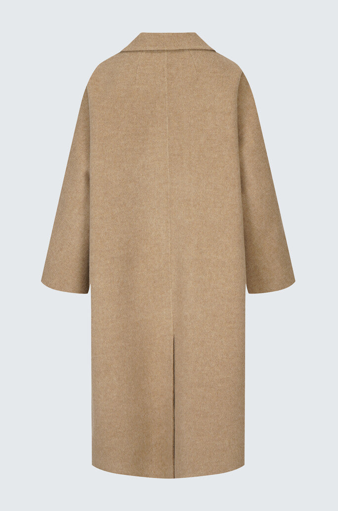 Cashmere Blended Single Breasted Maxi Coat