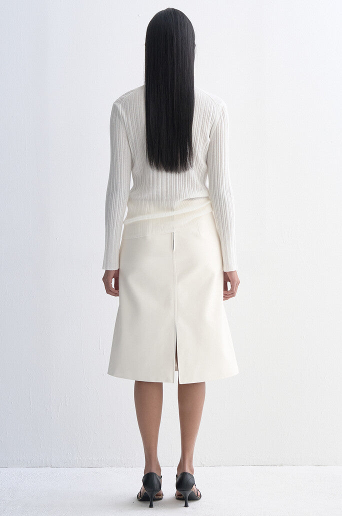 Ribbed Button-Up Knit Top