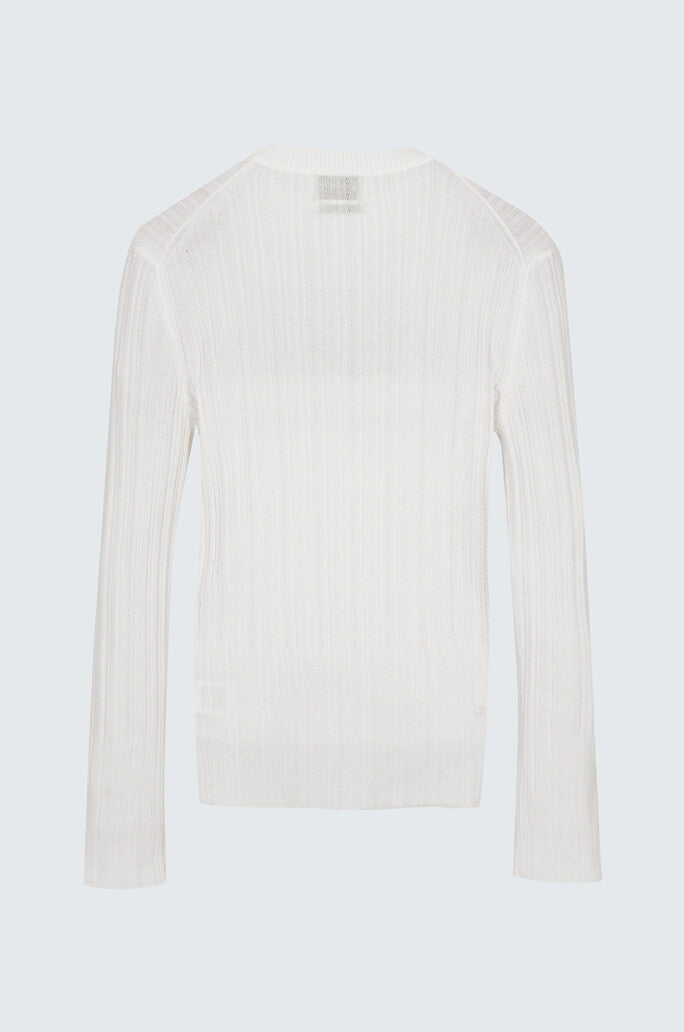 Ribbed Button-Up Knit Top