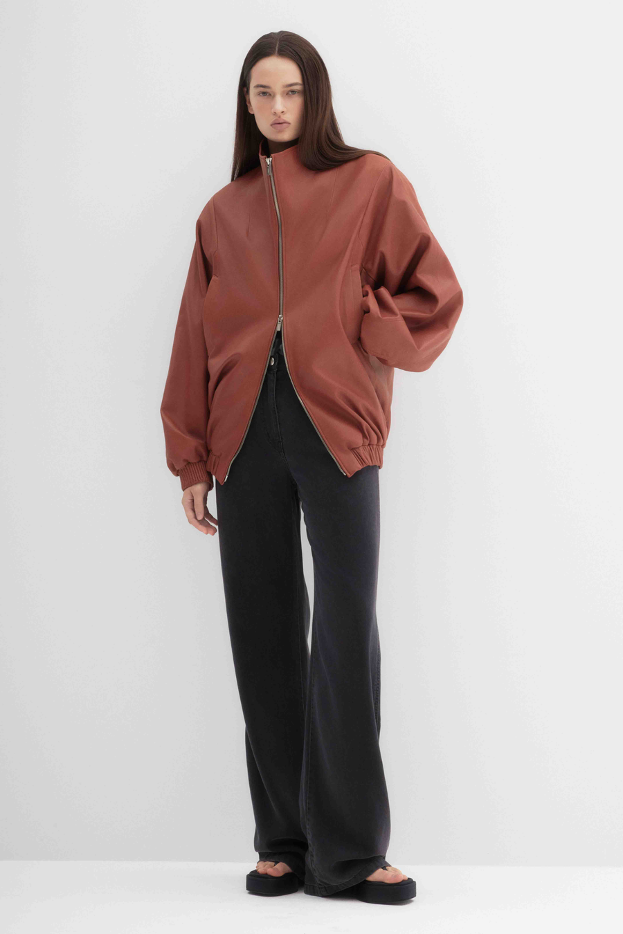 Leather Bomber Jacket