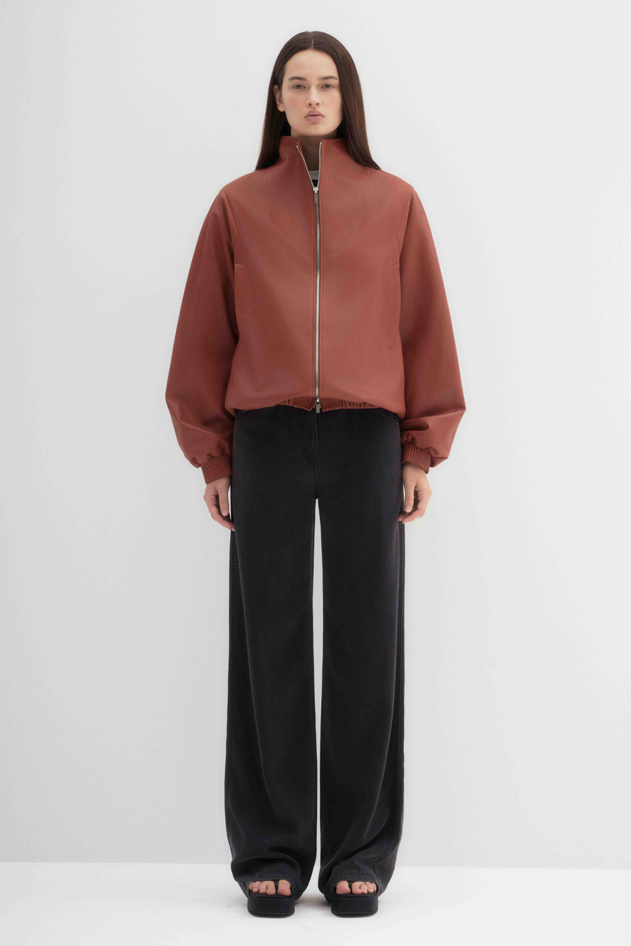 Leather Bomber Jacket