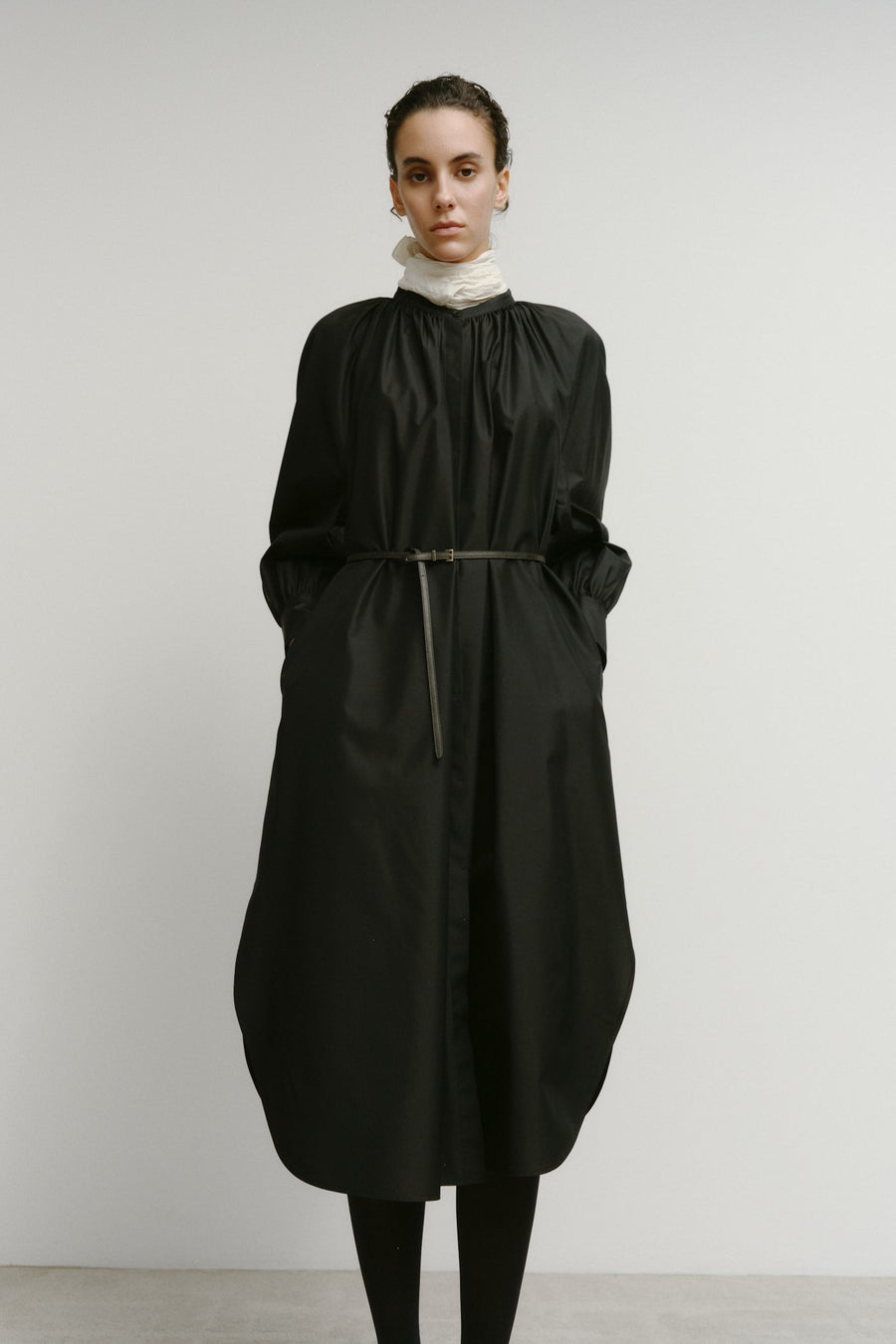 VOLUMINOUS RAGLAN SHIRT DRESS