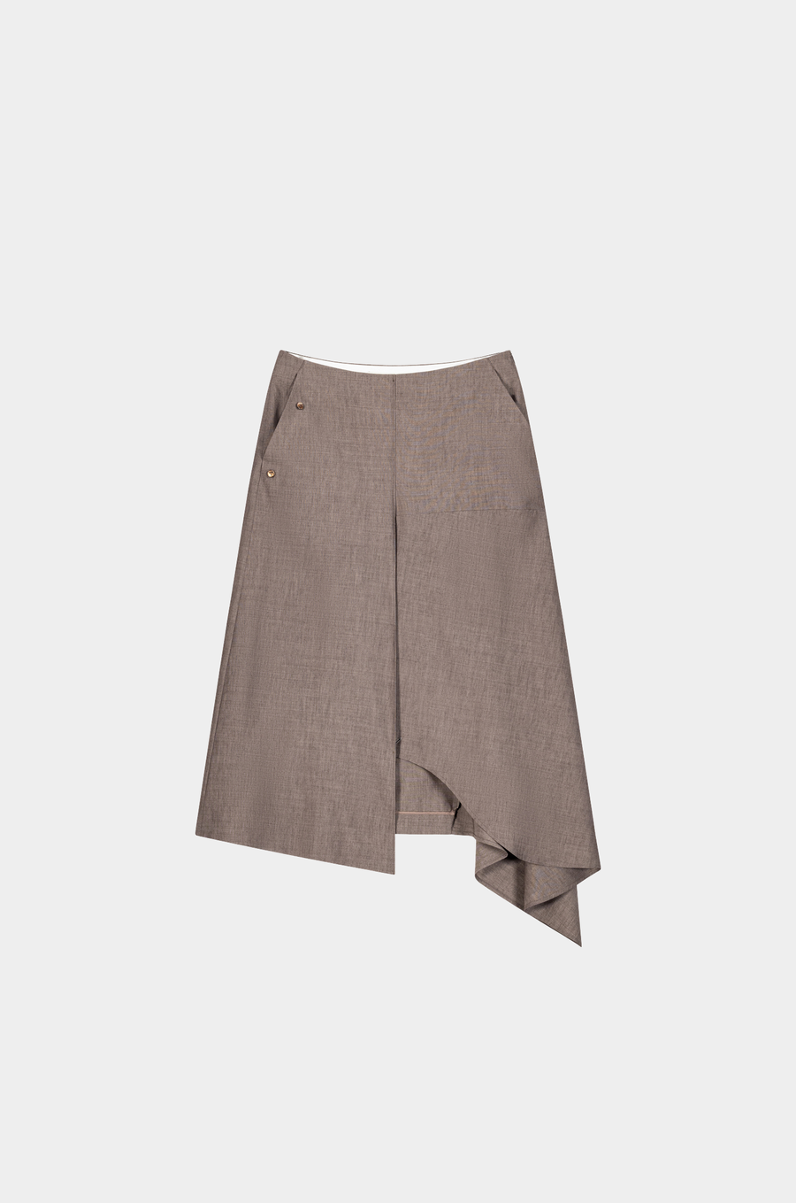 Asymmetrical Button Skirt