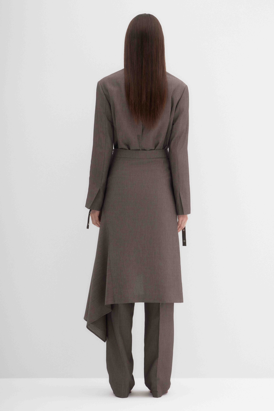 Asymmetrical Button Skirt