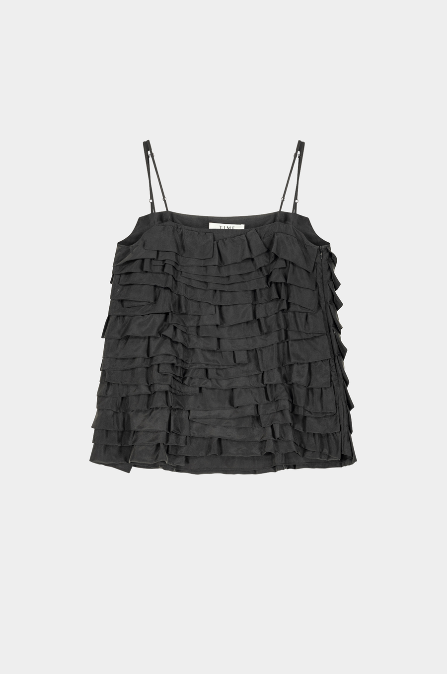 Ruffle Tm Spaghetti Strap Ruffled Top – Time