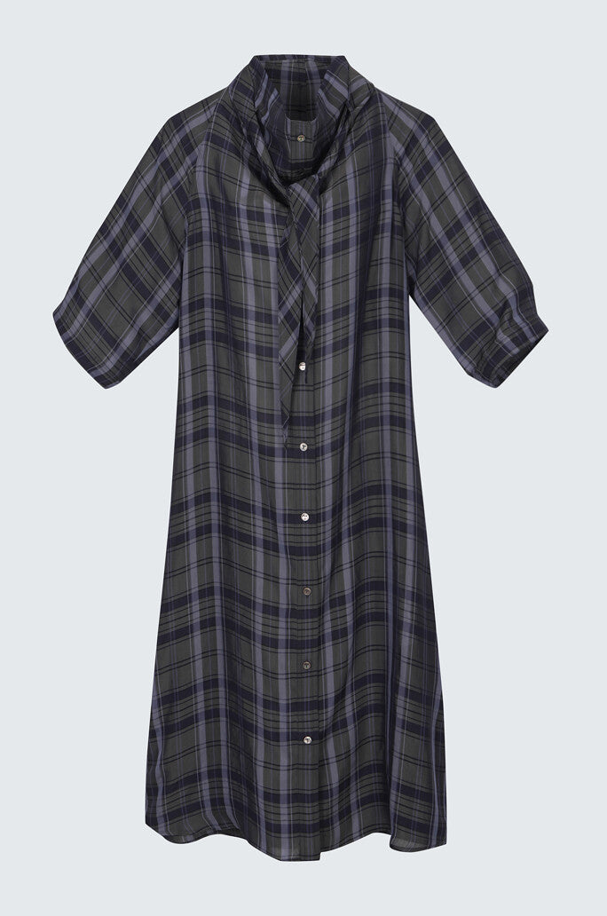 Aymmetrical Check Dress