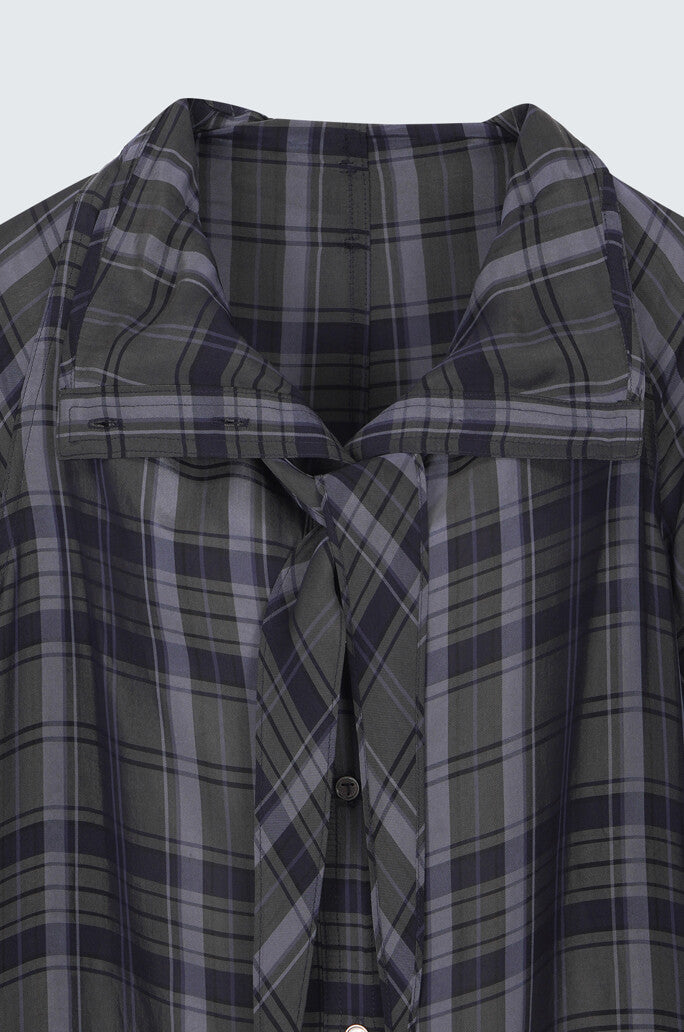 Aymmetrical Check Dress