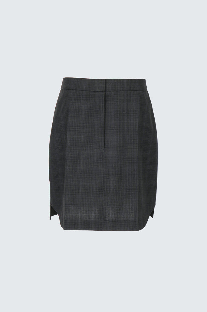 Pleated Wrap Mini Skirt