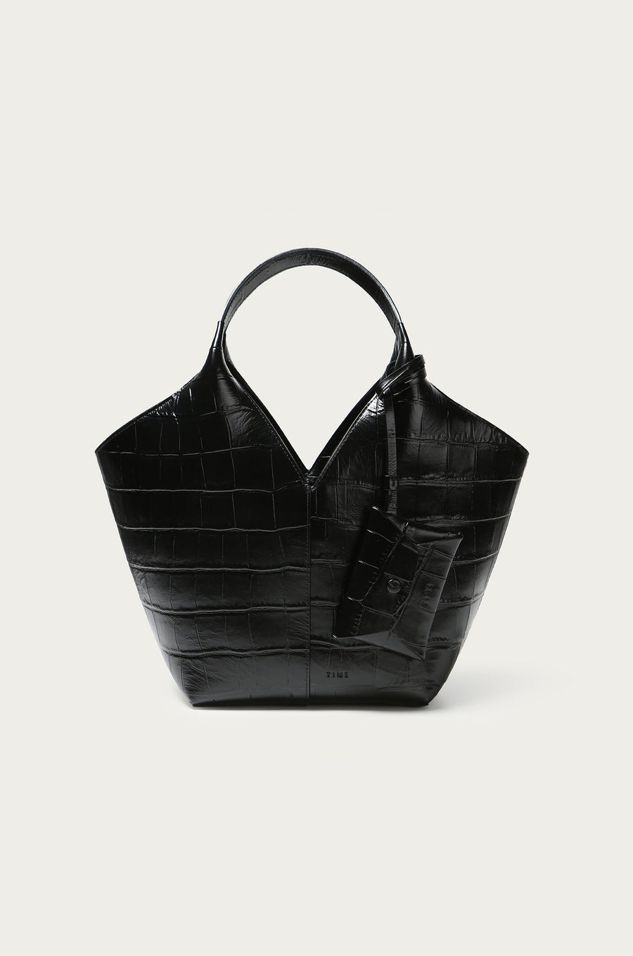 CROCODILE EMBOSSED ECLIPSE TOTE M