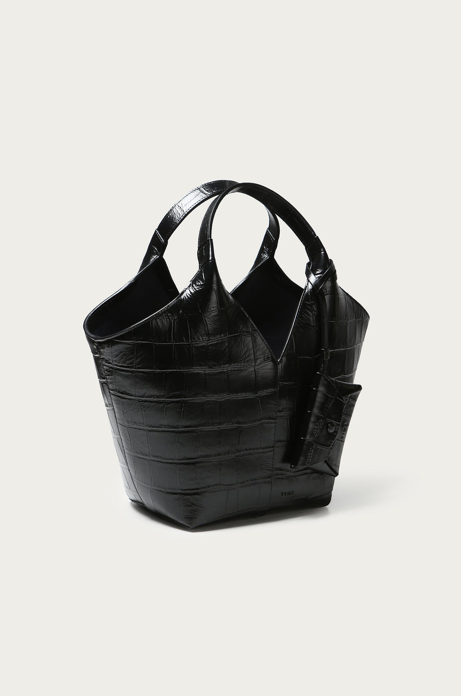 CROCODILE EMBOSSED ECLIPSE TOTE M