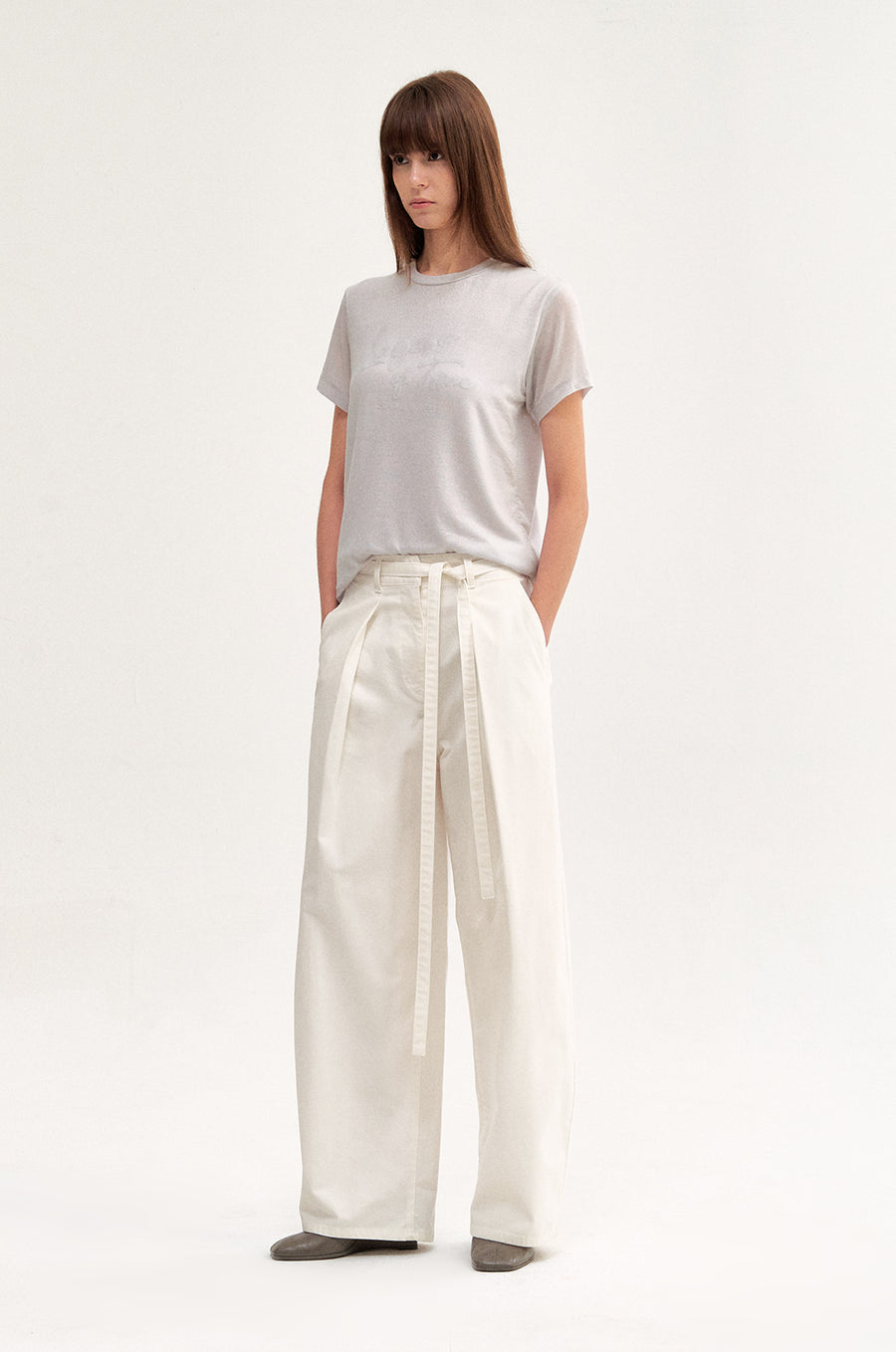 TUCK WIDE DENIM
