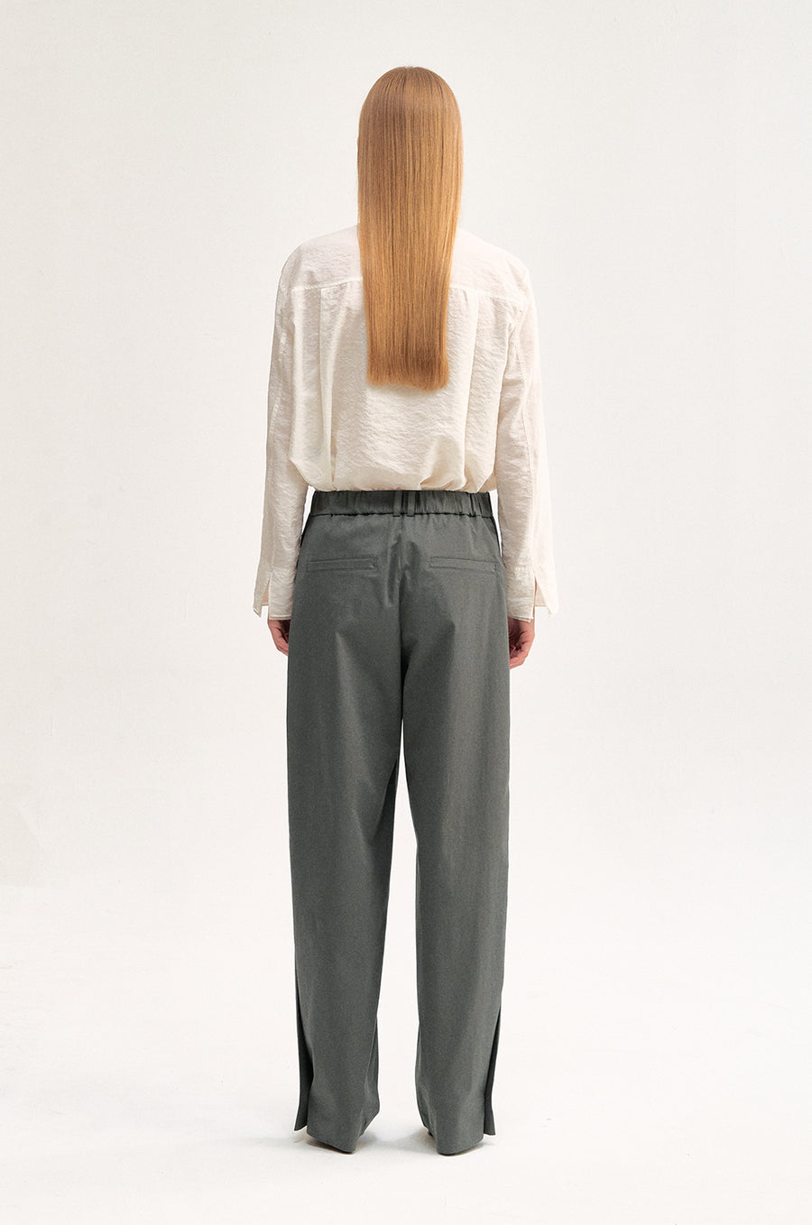SIDE TUCK ADJUSTABLE WIDE PANTS