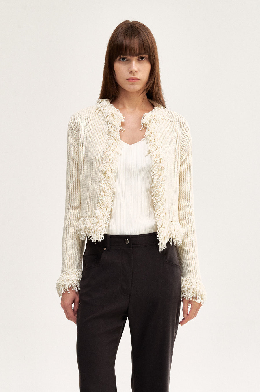 FRINGE KNIT JACKET