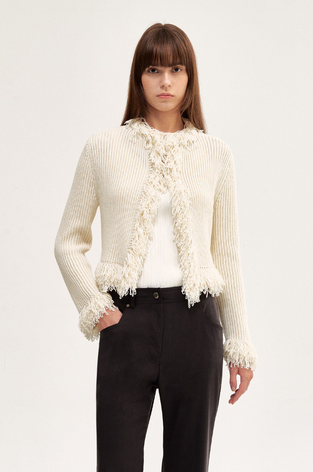 FRINGE KNIT JACKET