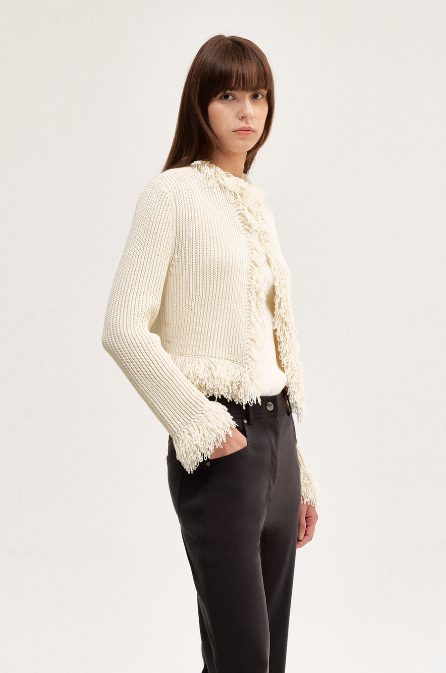 FRINGE KNIT JACKET
