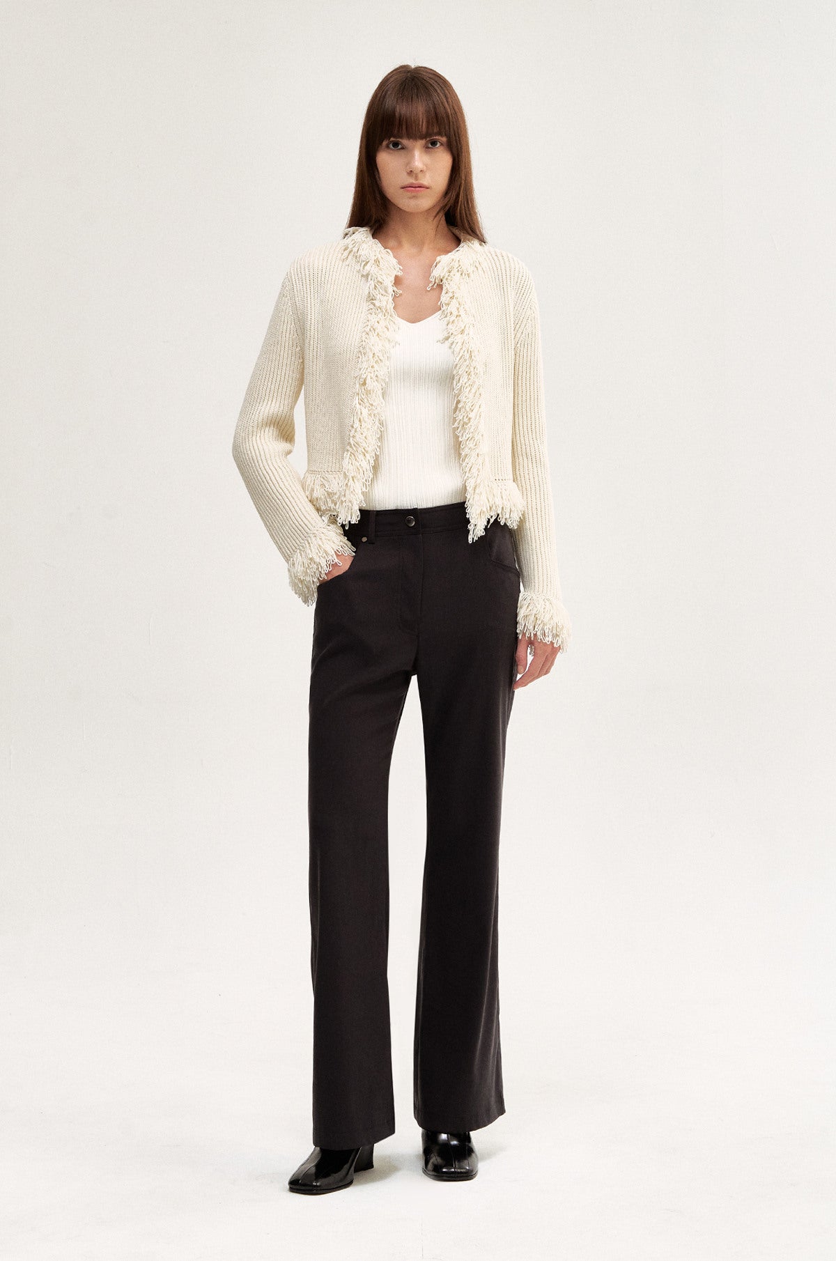 FRINGE KNIT JACKET